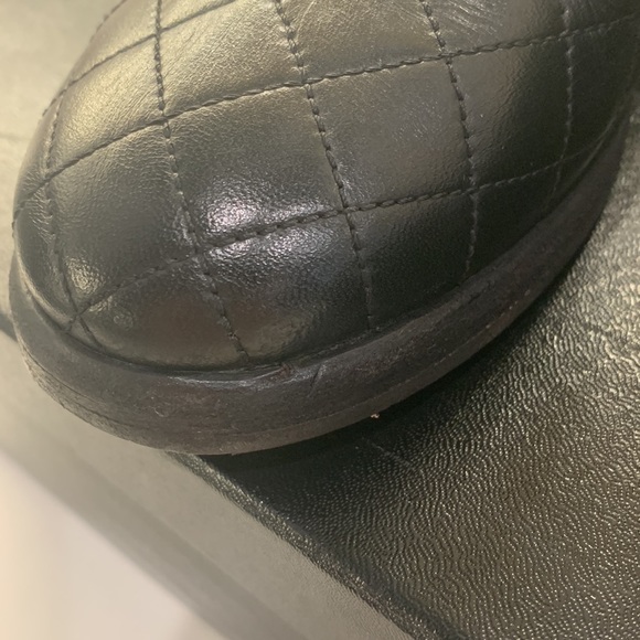 Chanel Black Quilted leather Pearl CC Logo Zip Boot Size 41.5 - Picture 11 of 15